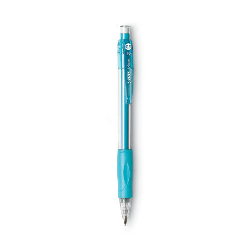 Image of BIC® Velocity Original Mechanical Pencil, 0.9 mm, HB (#2), Black Lead, Turquoise Barrel, Dozen