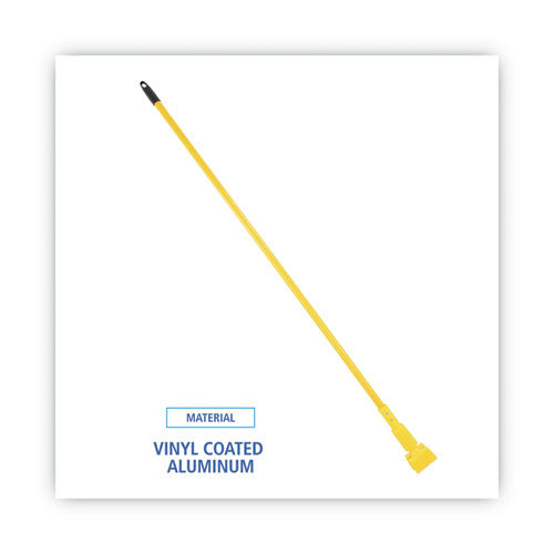 Image of Boardwalk® Plastic Jaws Mop Handle for 5 Wide Mop Heads, Aluminum, 1" dia x 60", Yellow