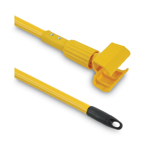 Image of Boardwalk® Plastic Jaws Mop Handle for 5 Wide Mop Heads, Aluminum, 1" dia x 60", Yellow