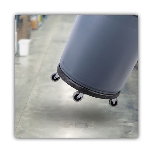 Image of Boardwalk® Refuse Container Utility Dolly, 300 lb Capacity, 18.25" Diameter, Gray