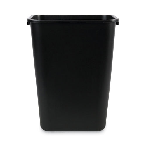Image of Boardwalk® Soft-Sided Wastebasket, 41 Qt, Plastic, Black