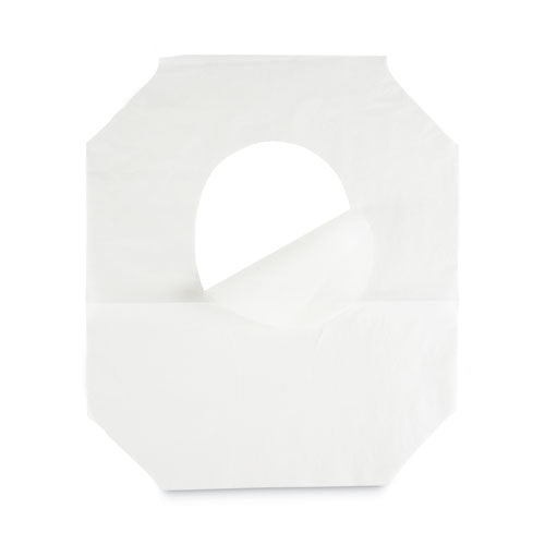 Image of Boardwalk® Premium Half-Fold Toilet Seat Covers, 14.17 x 16.73, White, 250 Covers/Sleeve, 10 Sleeves/Carton