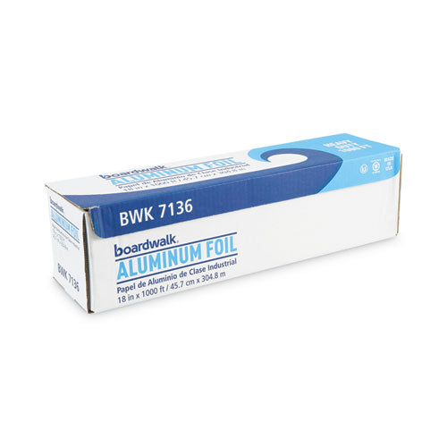 Image of Boardwalk® Heavy-Duty Aluminum Foil Roll, 87 Gauge, 18" x 1,000 ft