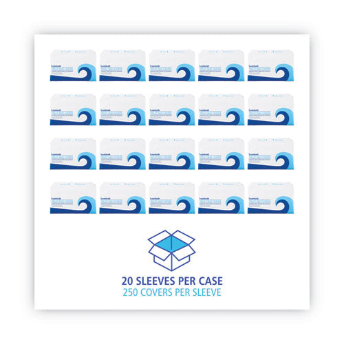 Image of Boardwalk® Premium Half-Fold Toilet Seat Covers, 14.17 x 16.73, White, 250 Covers/Sleeve, 20 Sleeves/Carton