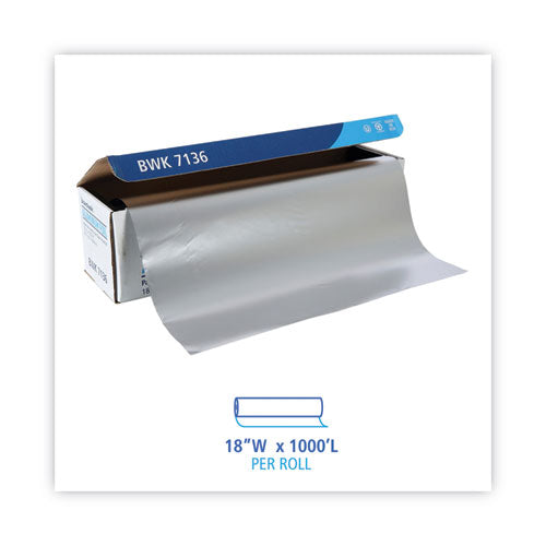 Image of Boardwalk® Heavy-Duty Aluminum Foil Roll, 87 Gauge, 18" x 1,000 ft