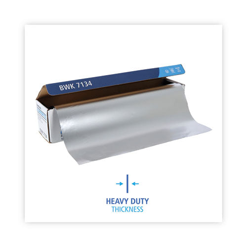 Image of Boardwalk® Heavy-Duty Aluminum Foil Roll, 87 Gauge, 18" x 500 ft