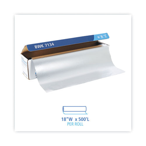 Image of Boardwalk® Heavy-Duty Aluminum Foil Roll, 87 Gauge, 18" x 500 ft