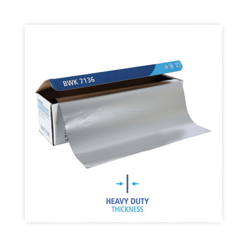 Image of Boardwalk® Heavy-Duty Aluminum Foil Roll, 87 Gauge, 18" x 1,000 ft