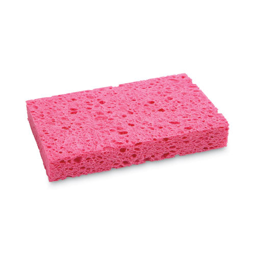 Image of Boardwalk® Small Cellulose Sponge, 3.6 X 6.5, 0.9" Thick, Pink, 2/pack, 24 Packs/carton
