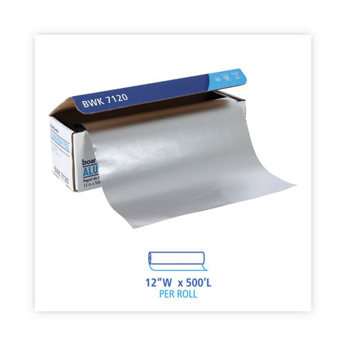 Image of Boardwalk® Heavy-Duty Aluminum Foil Roll, 87 Gauge, 12" x 500 ft