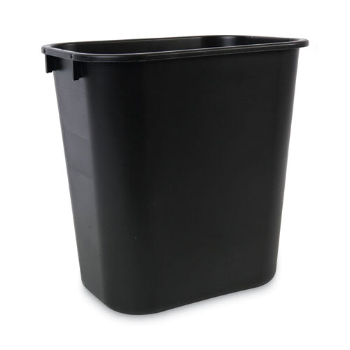 Image of Boardwalk® Soft-Sided Wastebasket, 14 Qt, Plastic, Black