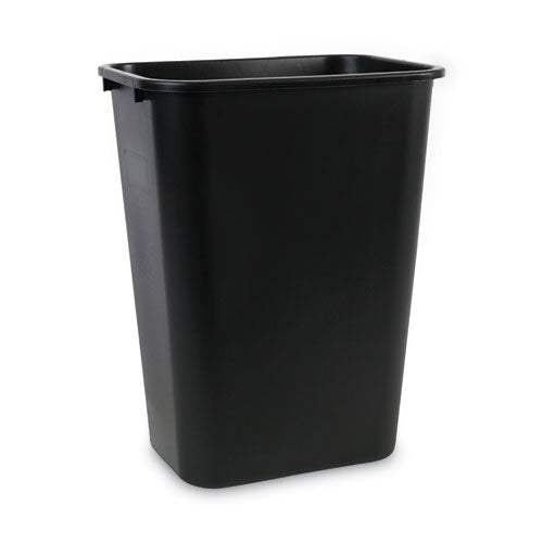 Image of Boardwalk® Soft-Sided Wastebasket, 41 Qt, Plastic, Black