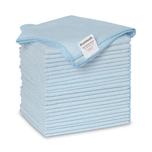 Image of Boardwalk® Microfiber Cleaning Cloths, 16 X 16, Blue, 24/pack