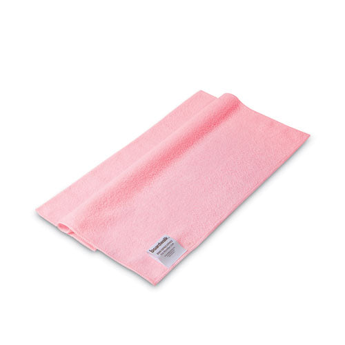 Image of Boardwalk® Microfiber Cleaning Cloths, 16 X 16, Pink, 24/pack