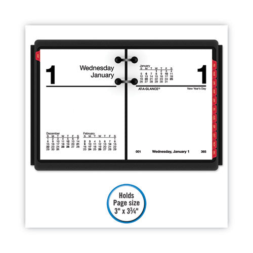 Image of AT-A-GLANCE® Desk Calendar Base for Loose-Leaf Refill, 3 x 3.75, Black