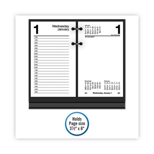 Image of AT-A-GLANCE® Desk Calendar Base for Loose-Leaf Refill, 3.5 x 6, Black