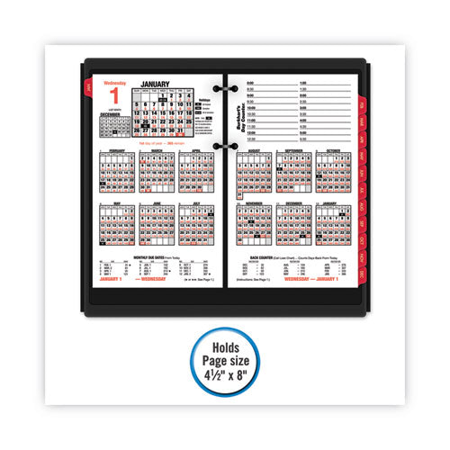 Image of AT-A-GLANCE® Desk Calendar Base for Loose-Leaf Refill, 4.5 x 8, Black