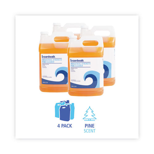 Image of Boardwalk® Industrial Strength Cleaner, Pine Scent, 1 gal Bottle, 4/Carton