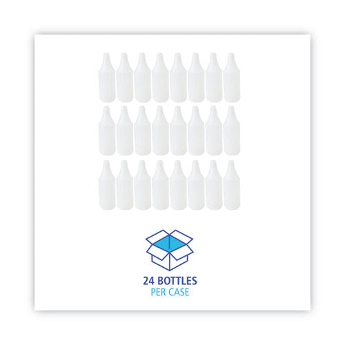 Image of Boardwalk® Embossed Plastic Spray Bottle, 32 oz, Clear, 24/Carton