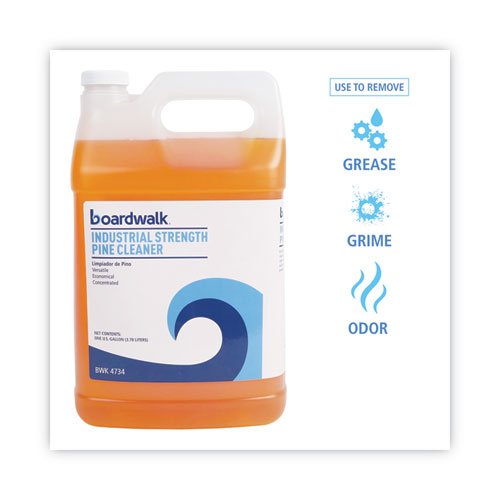 Image of Boardwalk® Industrial Strength Cleaner, Pine Scent, 1 gal Bottle, 4/Carton