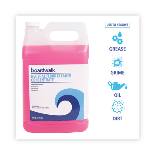 Image of Boardwalk® Neutral Floor Cleaner Concentrate, Lemon Scent, 1 Gal Bottle