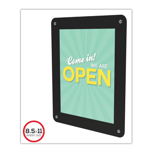 Image of deflecto® Superior Image Window Display, 8.5 x 11 Insert, Clear/Black