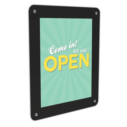 Image of deflecto® Superior Image Window Display, 8.5 x 11 Insert, Clear/Black