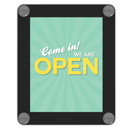 Image of deflecto® Superior Image Window Display, 8.5 x 11 Insert, Clear/Black