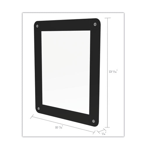 Image of deflecto® Superior Image Window Display, 8.5 x 11 Insert, Clear/Black