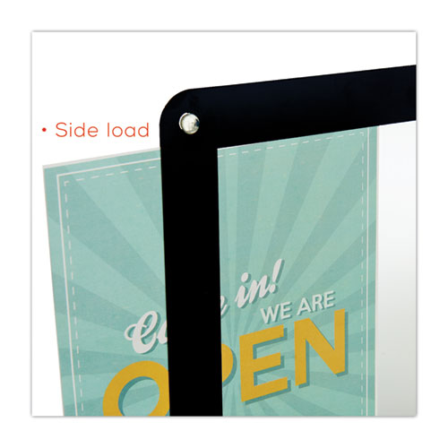 Image of deflecto® Superior Image Window Display, 8.5 x 11 Insert, Clear/Black