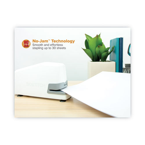 Image of Bostitch® Impulse 30 Electric Stapler, 30-Sheet Capacity, White