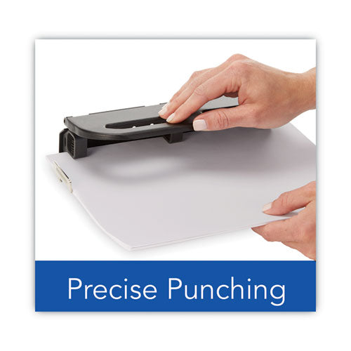 Image of Swingline® 24-Sheet Easy Touch Two- To Seven-Hole Precision-Pin Punch, 9/32" Holes, Black