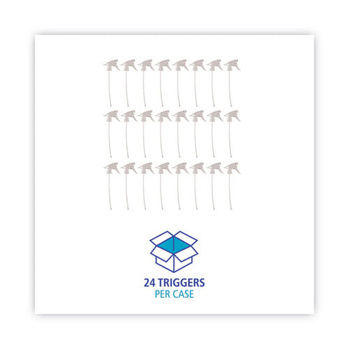 Image of Boardwalk® Non-Leaking Trigger Sprayer 300ES, 9.5" Tube, Fits 32 oz Bottles, White, 24/Carton