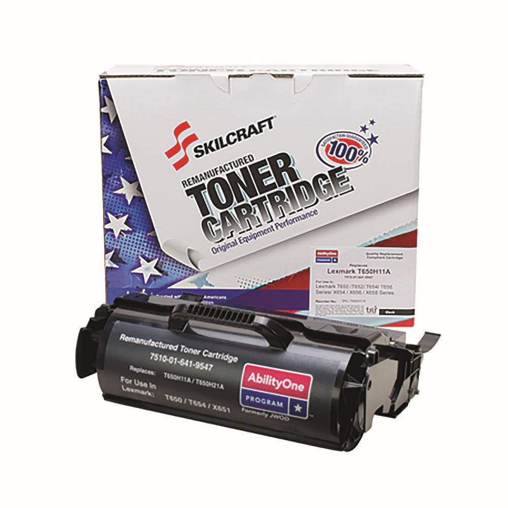 Image of Remanufactured High Yield Toner Cartridge for Lexmark T650/T652/T654/T656/X652/X654/X656, Page Yield 25k, Black