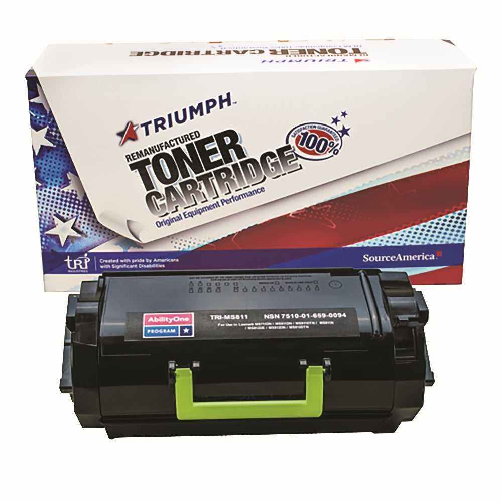 Image of Remanufactured Extra High Yield Toner Cartridge for Lexmark MS711/MS811/MS812/MX711/MX811/MX812, Page Yield 45k, Black