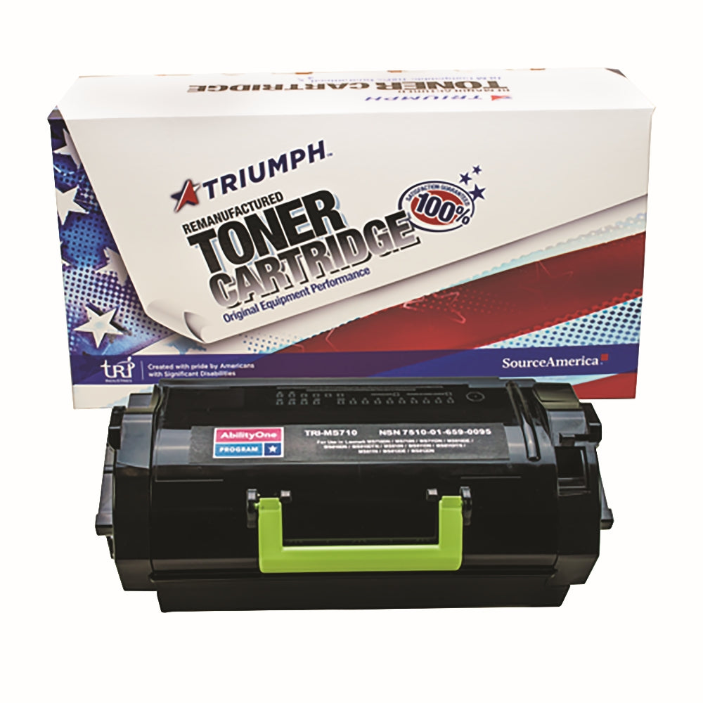 Image of Remanufactured High Yield Toner Cartridge for Lexmark MS710/MS711/MS810/MX710/MX810/MX811, Page Yield 25k, Black