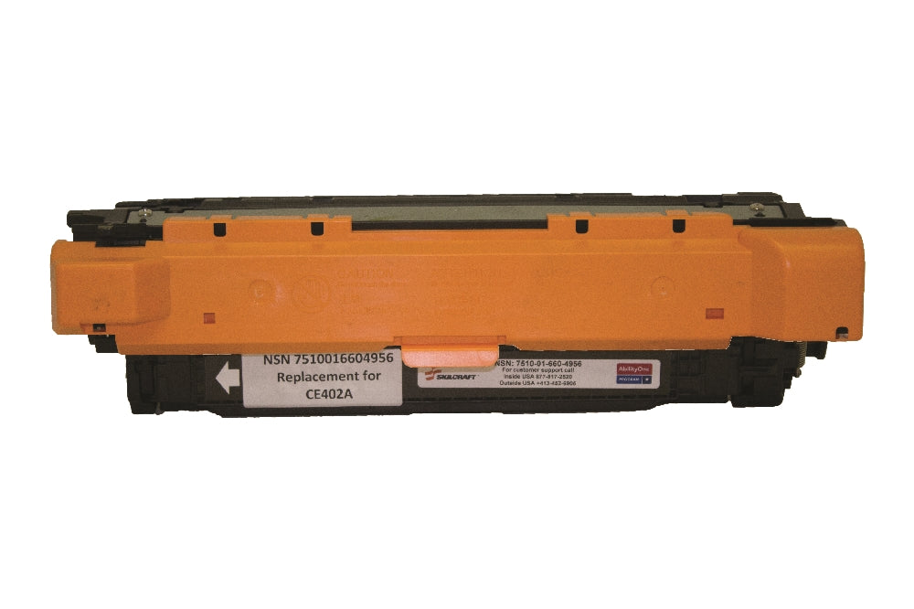 Image of Remanufactured Toner Cartridge for HP CE402A (HP 507A), Page Yield 6k, Yellow