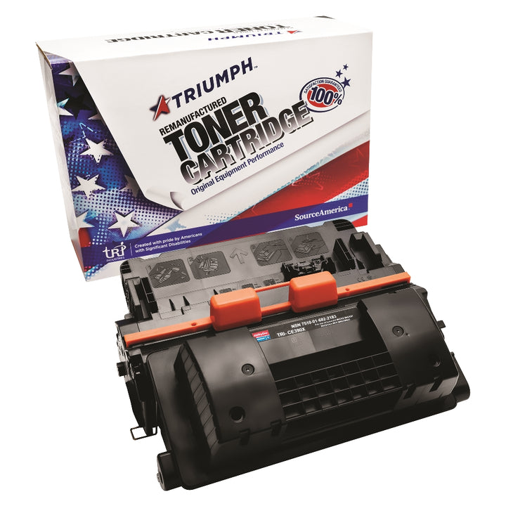 Image of Remanufactured High Yield Toner Cartridge for HP CE390X (HP 90X), Page Yield 24k, Black