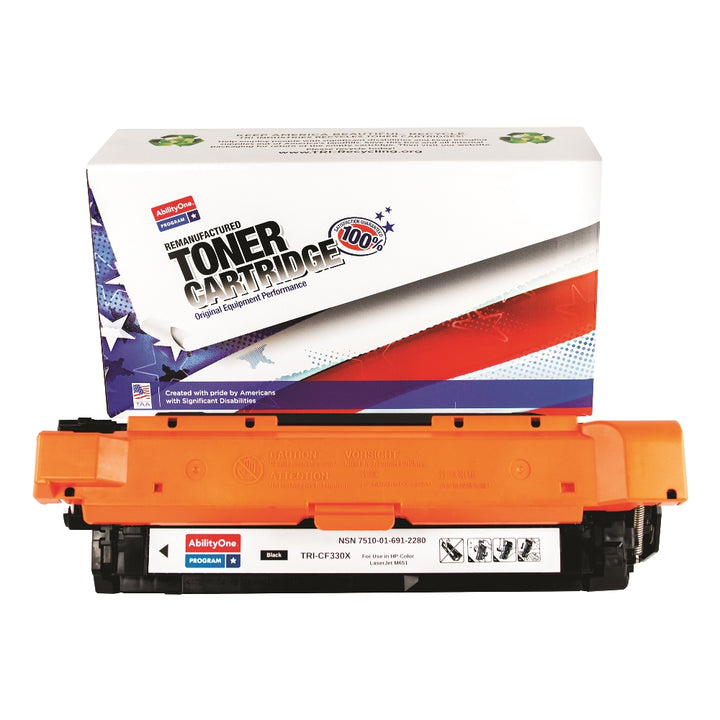 Image of Remanufactured High Yield Toner Cartridge for HP CF330X (HP 654X), Page Yield 20.5k, Black