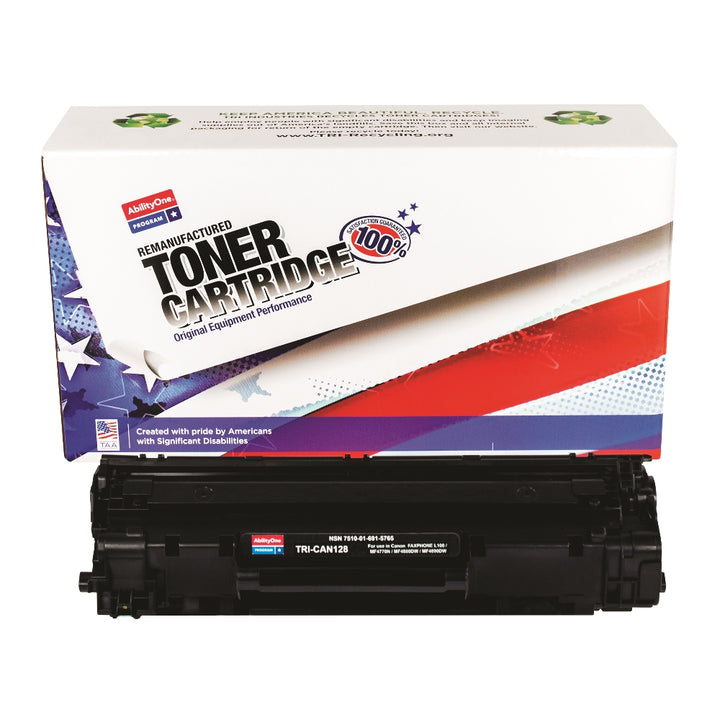 Image of Remanufactured Toner Cartridge for Canon 3500B001AA (128), Page Yield 2.1k, Black