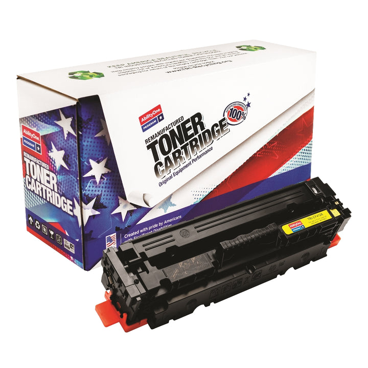 Image of Remanufactured High Yield Toner Cartridge for HP CF412X (HP 410X), Page Yield 5k, Yellow