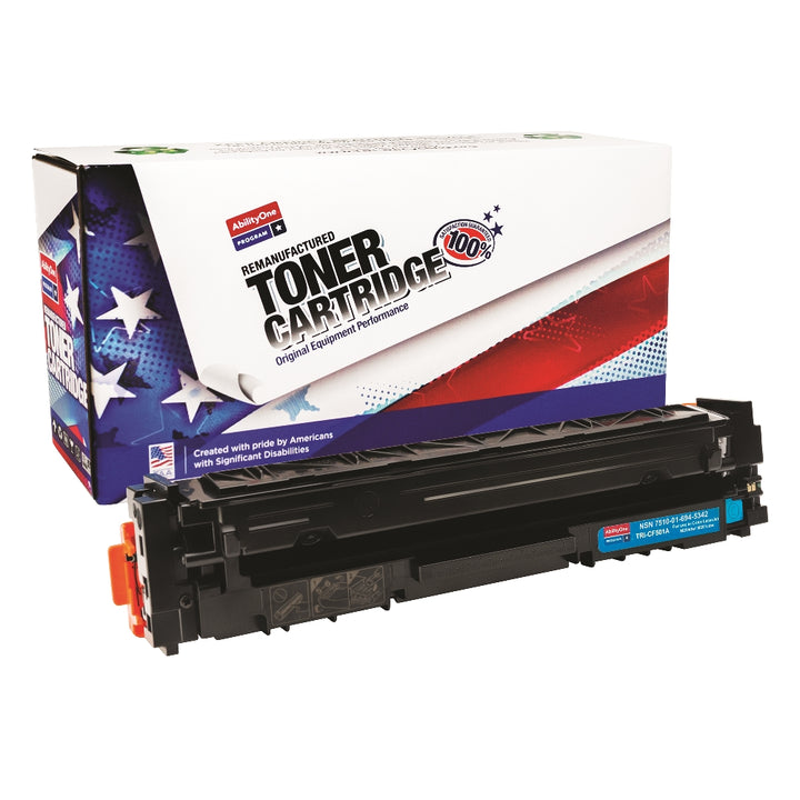 Image of Remanufactured Toner Cartridge for HP CF501A (HP 202A), Page Yield 1.3k, Cyan