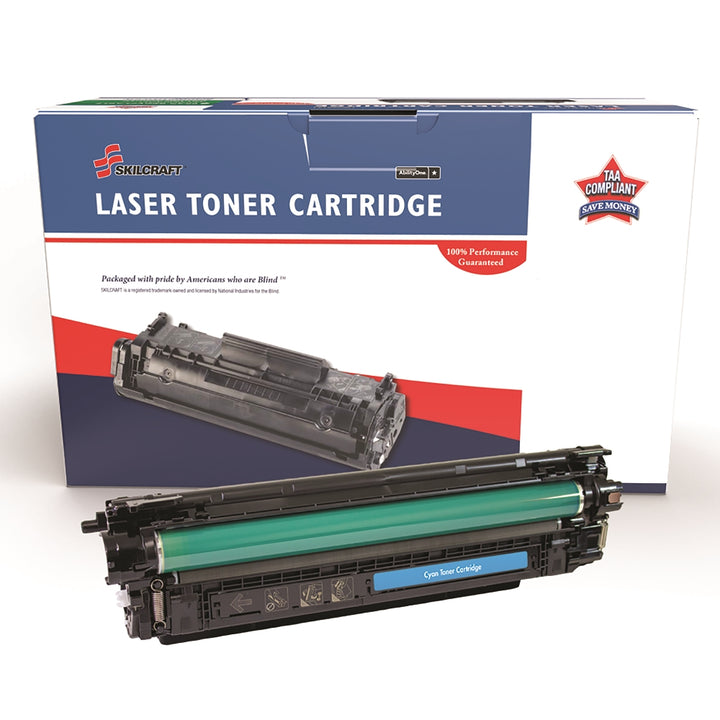 Image of Remanufactured Toner Cartridge for HP CF451A (HP 655A), Page Yield 10.5k, Cyan