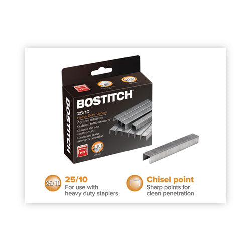 Image of Bostitch® Premium High-Capacity Staples, 0.38" Leg, 0.5" Crown, Steel, 3,000/box