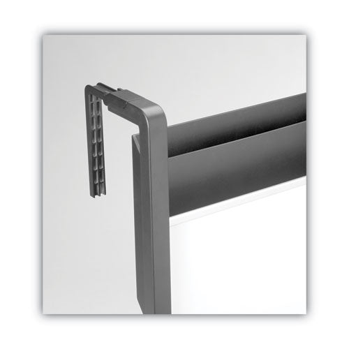 Image of Quartet® Hanging File Pocket with Dry Erase Board, 3 Sections, Letter Size, 15" x 4", x 20", Black