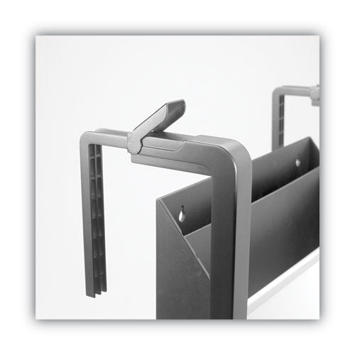 Image of Quartet® Hanging File Pocket with Dry Erase Board, 3 Sections, Letter Size, 15" x 4", x 20", Black