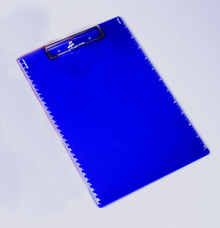 Image of Recycled Plastic Clipboard w/Screen Printed Ruler, Blue/White