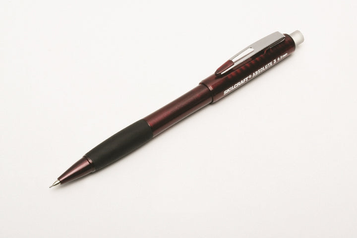 Image of Dual-Action Cushion Grip Mechanical Pencil, Fine Point, Pearl/Burgundy Barrel