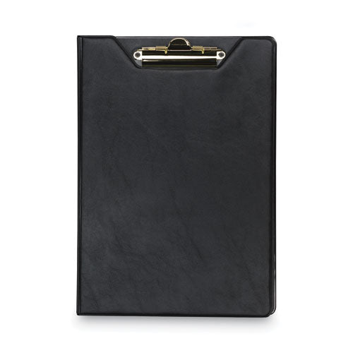 Image of Samsill® Value Padfolio, Heavyweight Sealed Vinyl, Brass Clip, Inside Front Pocket, Black