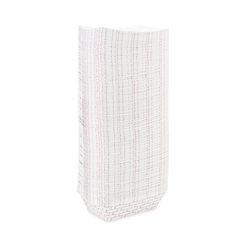 Image of Boardwalk® Paper Food Baskets, 3 Lb Capacity, Red/white, 500/carton